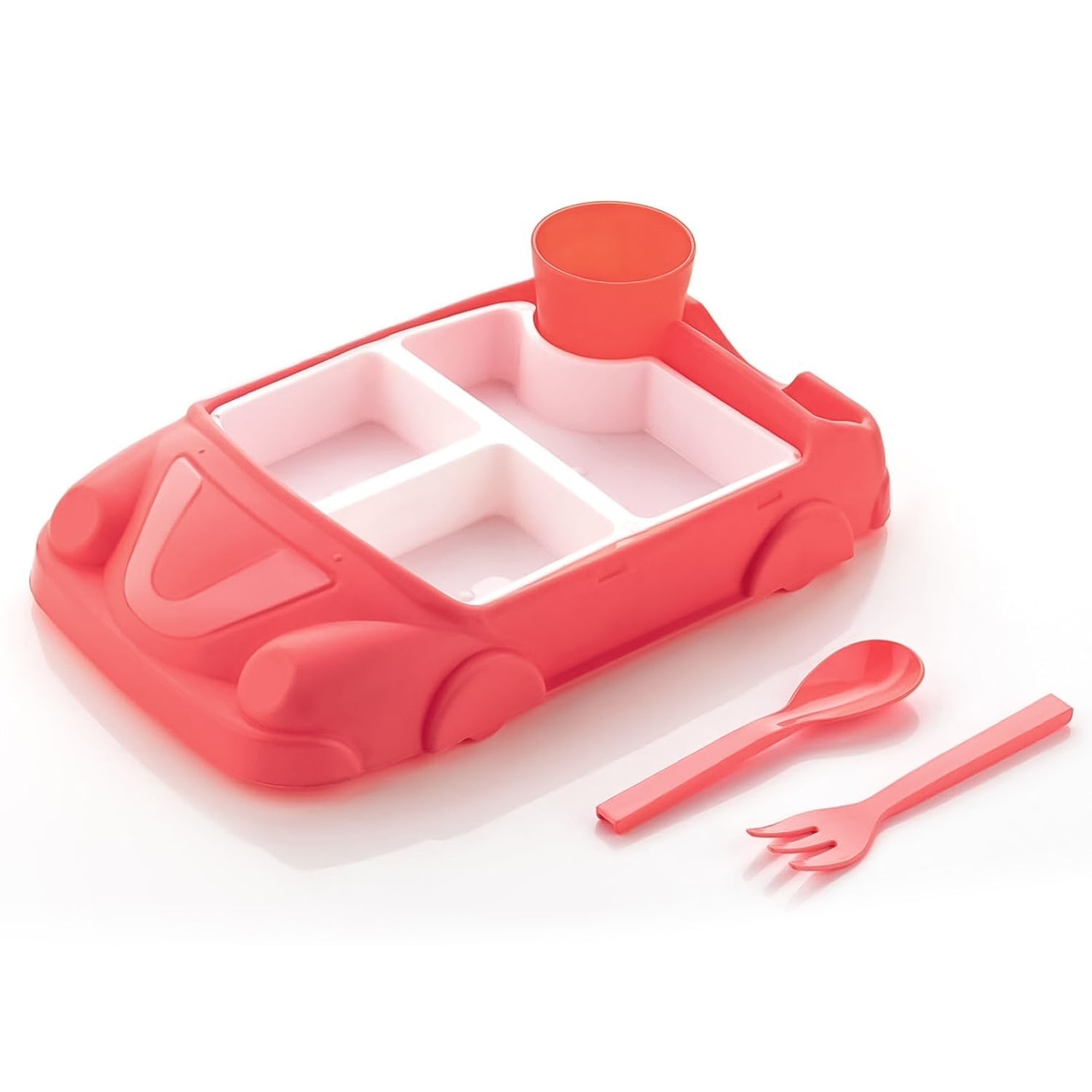 Kid's Car Shaped Plates Cup / Lunch Box Dinnerware Set (4 Pcs Set / 1000 ML Lunch Box) Kid's Car Shaped Plates Cup / Lunch Box Dinnerware Set (4 Pcs Set / 1000 ML Lunch Box)